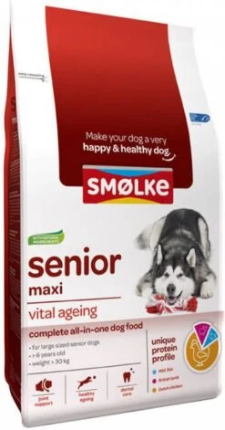 Smolke Sm&#xF8, Lke Senior Maxi Vital Ageing Dubbelpak 2 X 12 Kg -Dierenwinkel Met Korting smlke smlke hond senior maxi 12 kg 41972