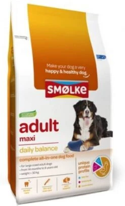 Smolke 12 Kg + 3 Kg Gratis! Sm&#xF8, Lke Adult Adult Maxi Daily Balance -Dierenwinkel Met Korting smolke hondenvoer adult maxi 12 kg 25027