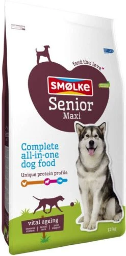 Smolke Sm&#xF8, Lke Senior Maxi Vital Ageing Dubbelpak 2 X 12 Kg -Dierenwinkel Met Korting smolke senior maxi 12kg 21310