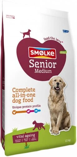 Smolke Sm&#xF8, Lke Senior Medium Vital Ageing Dubbelpak 2 X 12 Kg -Dierenwinkel Met Korting smolke sm en xf8 lke senior medium vital ageing 12 kg 137079