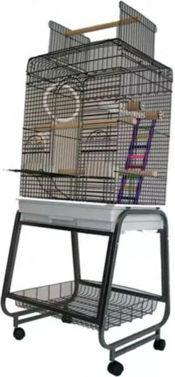 Strong Vogelkooi Aurelia Vogelverblijven 56x43x154 Cm Zilvergrijs -Dierenwinkel Met Korting strong papegaaienkooi villa aurelia 56x43x154 cm zilvergrijs 93025 148908