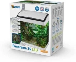 SuperFish Aquarium Panorama 35 Led Aquaria 38x26.5x39.5 Cm Wit Ca. 35