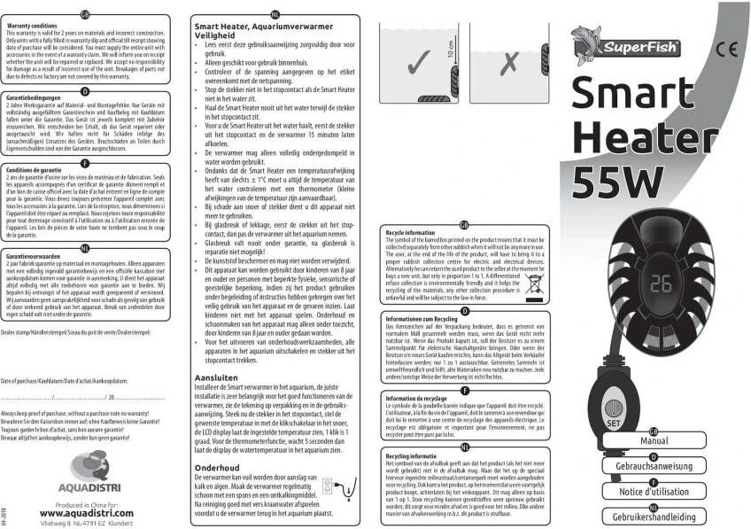 SuperFish Smart Verwarmer 0 40 L Verwarming 20.8 Cm Zwart 55 Watt 2 SuperFish Smart Verwarmer 0 40 L Verwarming 20.8 Cm Zwart 55 Watt - Afbeelding 2