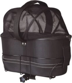 Trixie Fietstas Elektrische Fiets Hondenfietsaccessoires 29x42x48 Cm Zwart -Dierenwinkel Met Korting trixie fietsmand achterop met kussen en kap zwart 29 x 42 x 48 cm 42425