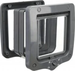 Trixie 4 Weg Kattenluik Met Tunnel Grijs 20 X 22 Cm -Dierenwinkel Met Korting trixie kattenluik met 2 tunnels en 4 standen grijs 263432