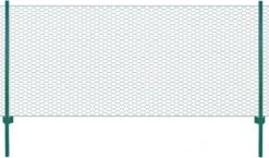 VidaXL Draadgaashek Met Palen 25x0, 5 M Staal Groen -Dierenwinkel Met Korting vidaxl draadgaashek met palen 25x0 5 m staal groen 159321