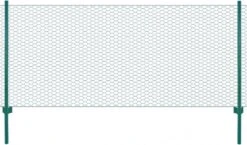 VidaXL Draadgaashek Met Palen 25x0, 5 M Staal Groen -Dierenwinkel Met Korting vidaxl draadgaashek met palen 25x0 5 m staal groen 216900