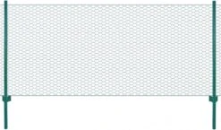 VidaXL Draadgaashek Met Palen 25x1 M Staal Groen -Dierenwinkel Met Korting vidaxl draadgaashek met palen 25x1 m staal groen 153719