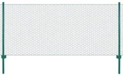 VidaXL Draadgaashek Met Palen 25x1 M Staal Groen