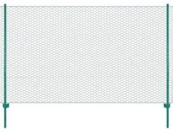 VidaXL Draadgaashek Met Palen 25x2 M Staal Groen