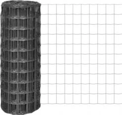 VidaXL Euro Hek 10x1 M Met 100x100 Mm Gaas Staal -Dierenwinkel Met Korting vidaxl euro hek 10x1 m staal grijs 137209