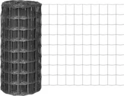 VidaXL Euro Hek 25x0, 8 M Met 100x100 Mm Gaas Staal -Dierenwinkel Met Korting vidaxl euro hek 25x0 8 m staal grijs 137214