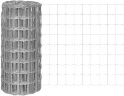VidaXL Euro Hek 25x0, 8 M Met 100x100 Mm Gaas Staal -Dierenwinkel Met Korting vidaxl euro hek 25x0 8 m staal grijs 195340
