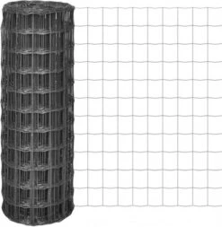 VidaXL Euro Hek 25x1, 5 M Met 77x64 Mm Gaas Staal Grijs -Dierenwinkel Met Korting vidaxl euro hek 25x1 5 m staal grijs 189318