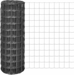 VidaXL Euro Hek 25x1, 7 M Met 77x64 Mm Gaas Staal Grijs -Dierenwinkel Met Korting vidaxl euro hek 25x1 7 m staal grijs 137229