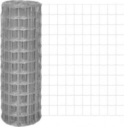 VidaXL Euro Hek 25x1, 7 M Met 100x100 Mm Gaas Staal -Dierenwinkel Met Korting vidaxl euro hek 25x1 7 m staal grijs 193086