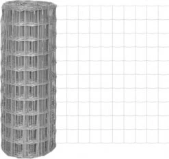 VidaXL Euro Hek 25x1 M Met 100x100 Mm Gaas Staal -Dierenwinkel Met Korting vidaxl euro hek 25x1 m staal grijs 172612