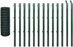 VidaXL Euro Hek 25x0, 8 M Staal Groen -Dierenwinkel Met Korting vidaxl euro hekwerk set 25x08 m 36837