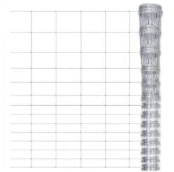 VidaXL Hek 50x1 M Gegalvaniseerd Staal Zilverkleurig