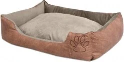 VidaXL Hondenbed Kussen PU Kunstleerbeige -Dierenwinkel Met Korting vidaxl hondenbed kussen pu kunstleerbeige 140016