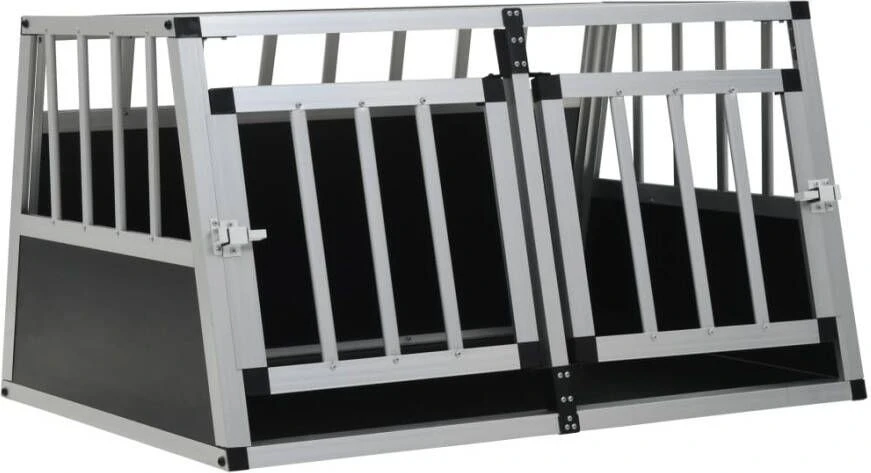 VidaXL Hondenbench Met Dubbele Deur 89x69x50 Cm 2 VidaXL Hondenbench Met Dubbele Deur 89x69x50 Cm - Afbeelding 2