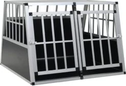 VidaXL Hondenbench Met Dubbele Deur 94x88x69 Cm -Dierenwinkel Met Korting vidaxl hondenbench met dubbele deur 94x88x69 cm 140154