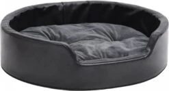 VidaXL Hondenmand 69x59x19 Cm Pluche En Kunstleer Zwart En Donkergrijs -Dierenwinkel Met Korting vidaxl hondenmand 69x59x19 cm pluche en kunstleer zwart en donkergrijs 1090021
