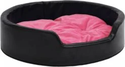 VidaXL Hondenmand 79x70x19 Cm Pluche En Kunstleer Zwart En Roze -Dierenwinkel Met Korting vidaxl hondenmand 79x70x19 cm pluche en kunstleer zwart en roze 1131491