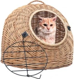 VidaXL Kattendrager 45x35x35 Cm Natuurlijk Wilgenhout -Dierenwinkel Met Korting vidaxl kattendrager 45x35x35 cm natuurlijk wilgenhout 255668