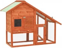 VidaXL Konijnenhok 140x63x120 Cm Massief Vurenhout