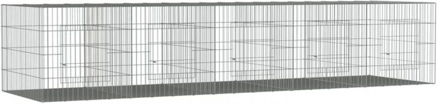 VidaXL Konijnenkooi Met 5 Panelen 273x79x54 Cm Gegalvaniseerd Ijzer 1 VidaXL Konijnenkooi Met 5 Panelen 273x79x54 Cm Gegalvaniseerd Ijzer