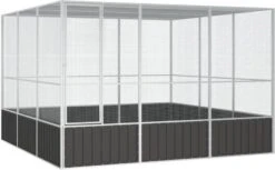 VidaXL Vogelkooi 302, 5x324, 5x211, 5 Cm Gegalvaniseerd Staal Antraciet