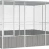 VidaXL Vogelkooi 302, 5x324, 5x211, 5 Cm Gegalvaniseerd Staal Grijs