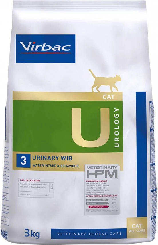 Virbac 2x3kg Veterinary HPM Cat Urology Water Intake & Behaviour U3 Kattenvoer Droog 2 Virbac 2x3kg Veterinary HPM Cat Urology Water Intake & Behaviour U3 Kattenvoer Droog - Afbeelding 2