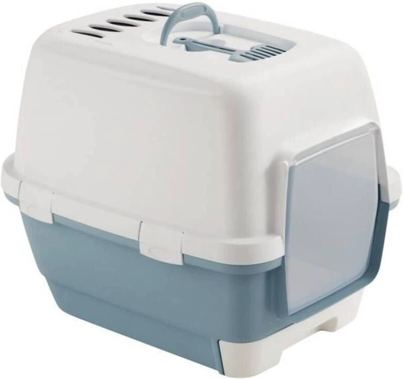 KERBL WOHI Zolux Wasruimte Met Uitneembare Lade 58, 5 X 44, 5 X 48 Cm Staalblauw Voor Kittens 2 KERBL WOHI Zolux Wasruimte Met Uitneembare Lade 58, 5 X 44, 5 X 48 Cm Staalblauw Voor Kittens - Afbeelding 2
