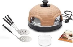 Emerio Quattro Pizzaoven PO 115985 Voor 4 Personen Zwart/Terracotta -Dierenwinkel Met Korting xenos emerio pizzarette 4 persoons 34022