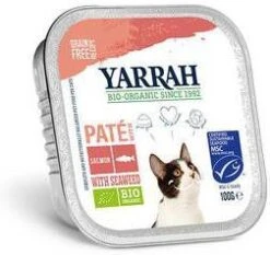 Yarrah Paté Kat Kuipje Met Zalm Bio 16 X 100 G